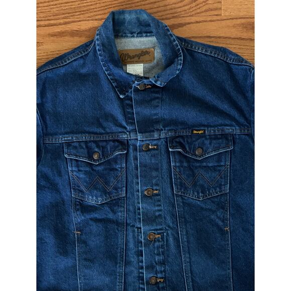Wrangler Cowboy Cut Unlined Blue Denim Jacket 74145PW- Men's Size XL- EUC - Picture 3 of 6